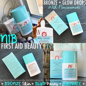 First Aid Beauty Bronze + Glow Drops Serum + Niacinamide Sensitive Skin Vegan CF